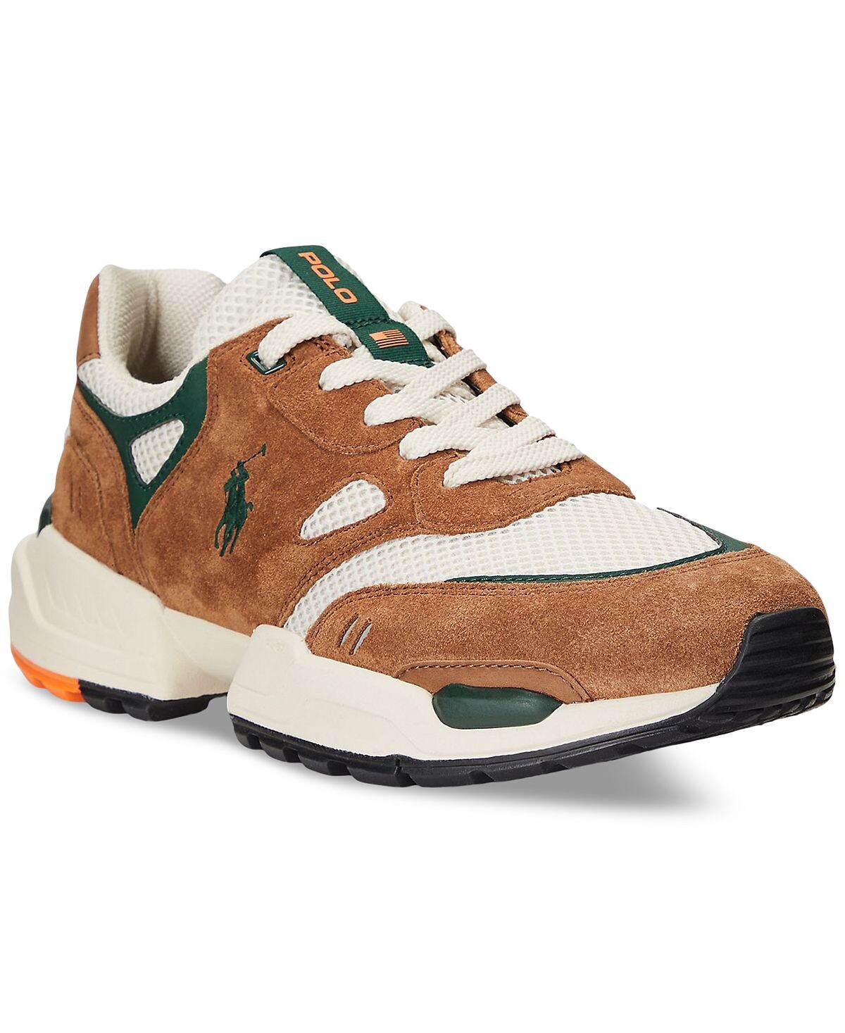

Мужские кроссовки jogger из замши и сетки Polo Ralph Lauren