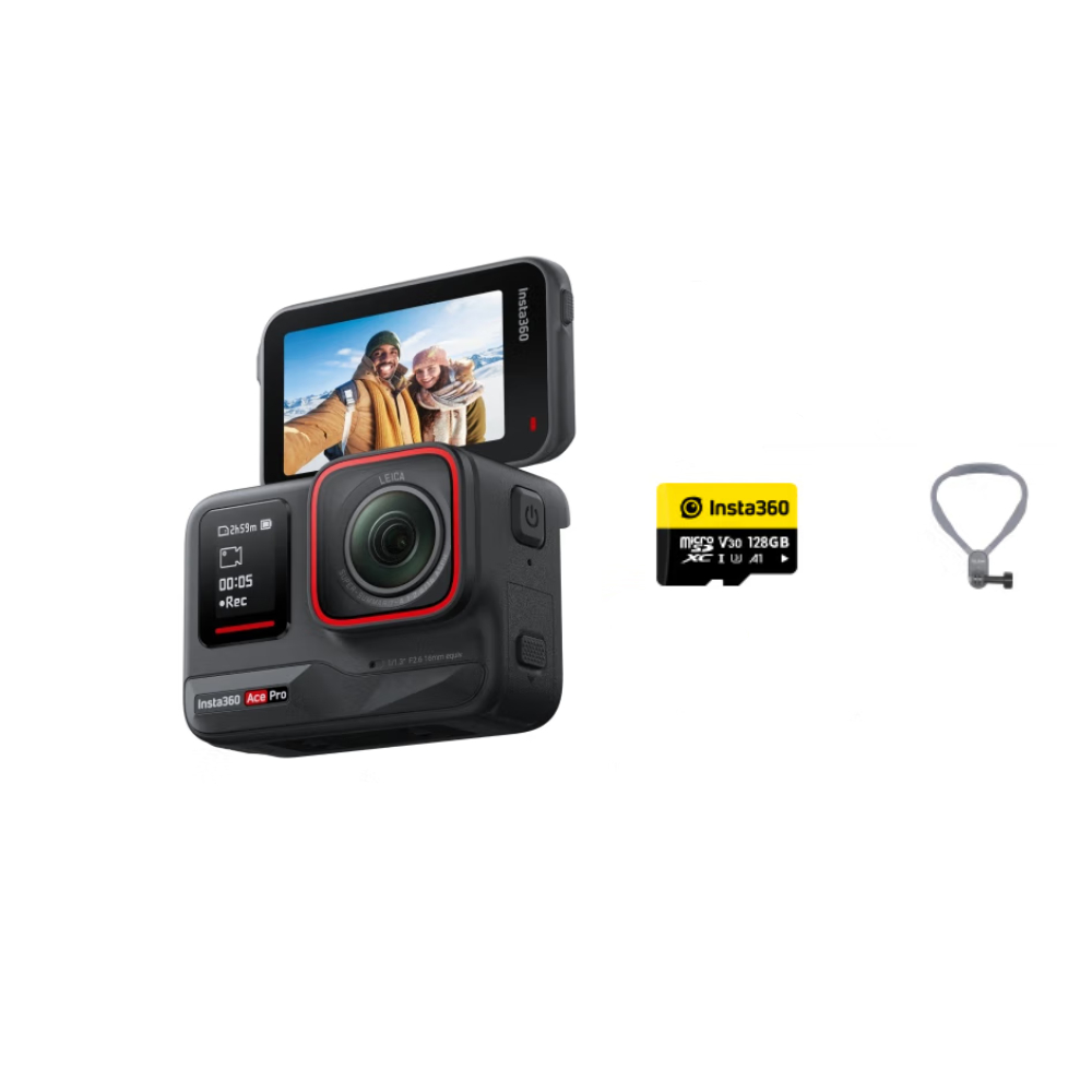 Экшн-камера Insta360 Ace Pro, Fishing set, черный экшн камера insta360 ace cycling set черный