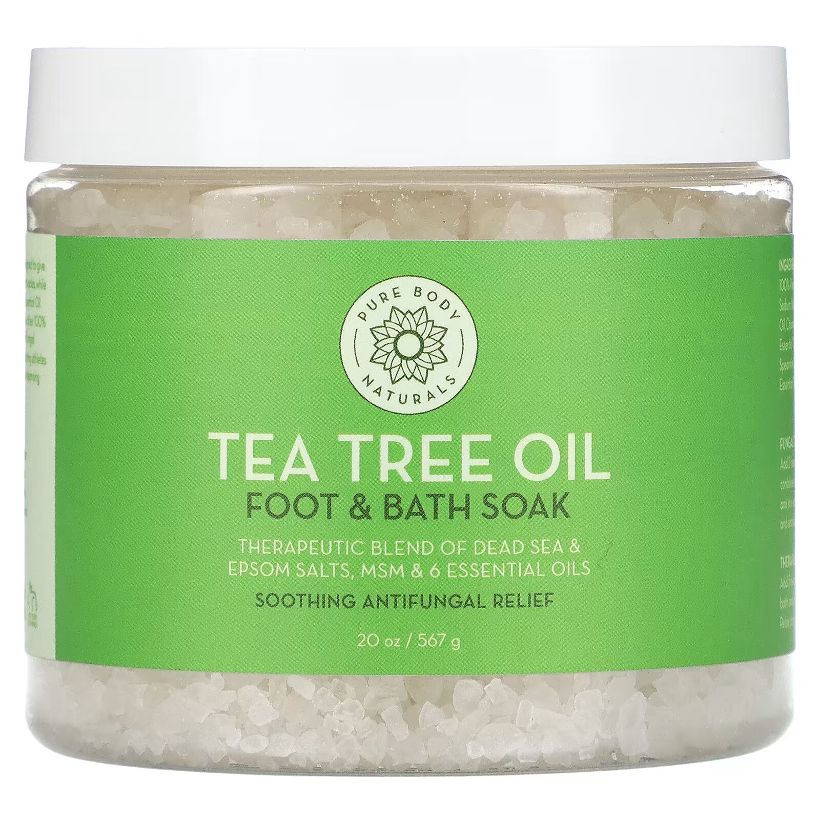 Pure Body Naturals, Масло чайного дерева для ног и ванн, 567 г (20 унций) pure body naturals масло чайного дерева для ног и ванн 567 г 20 унций