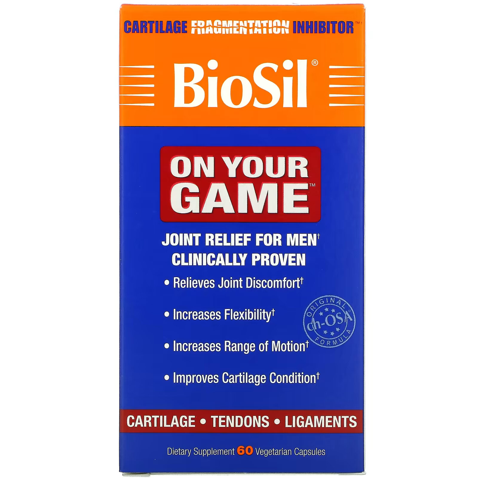 BioSil, On Your Game, 60 вегетарианских капсул biosil by natural factors on your game 60 вегетарианских капсул