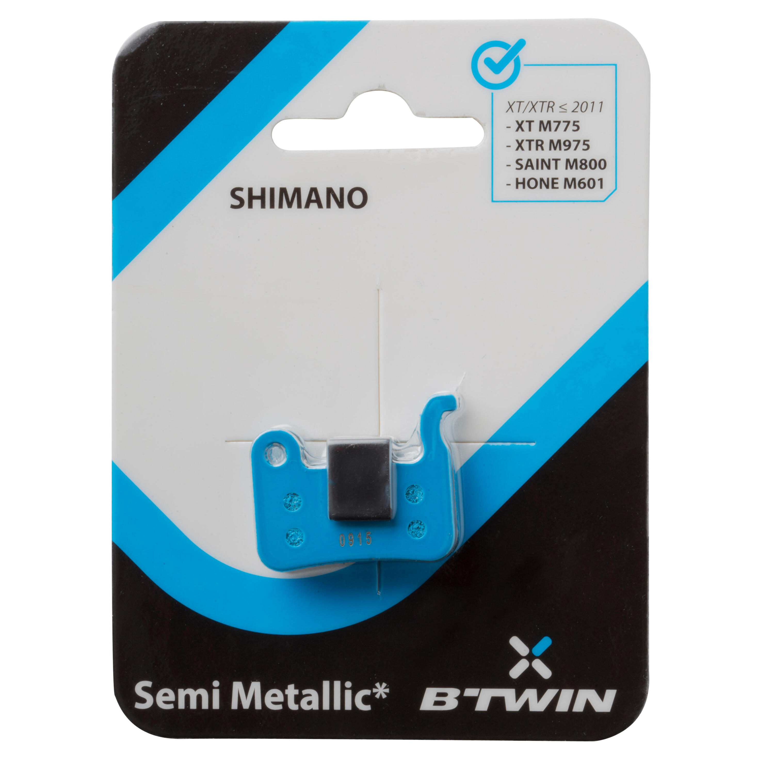 Колодки дисковых тормозов Shimano SLX/XT/XTR до 2011 г. DECATHLON, углерод серый
