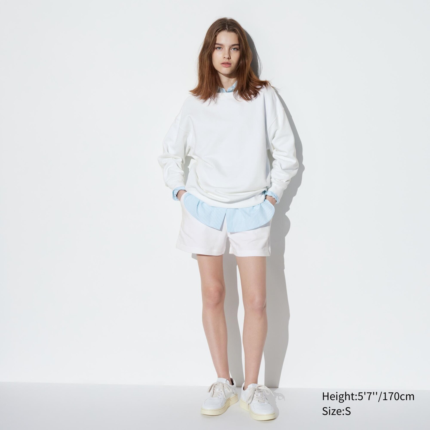 

Ультраэластичные плюшевые шорты UNIQLO, белый