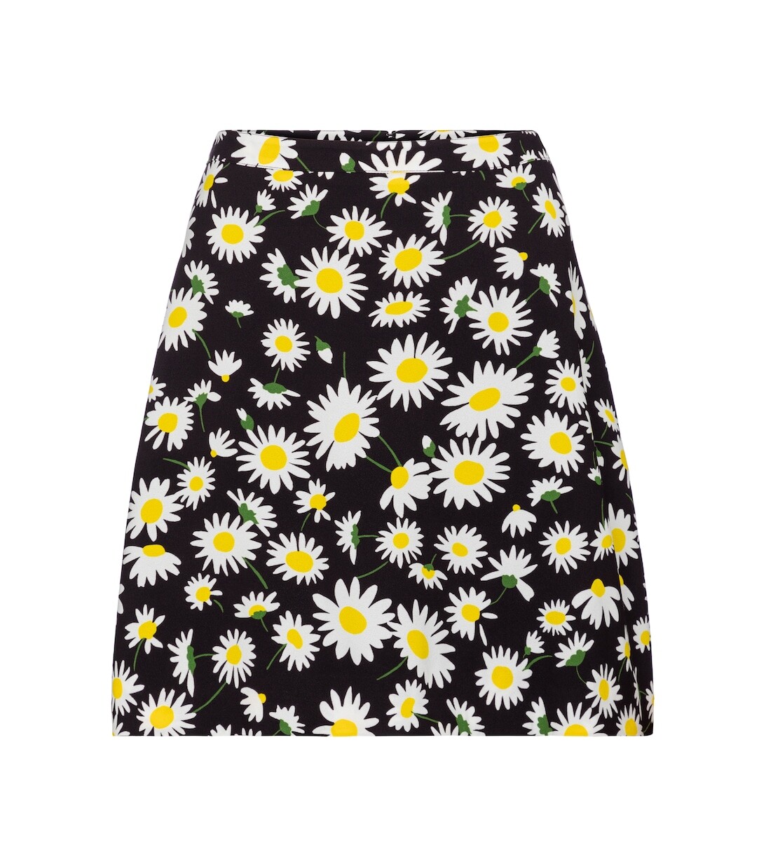

Мини-юбка с цветочным принтом SAINT LAURENT, черный