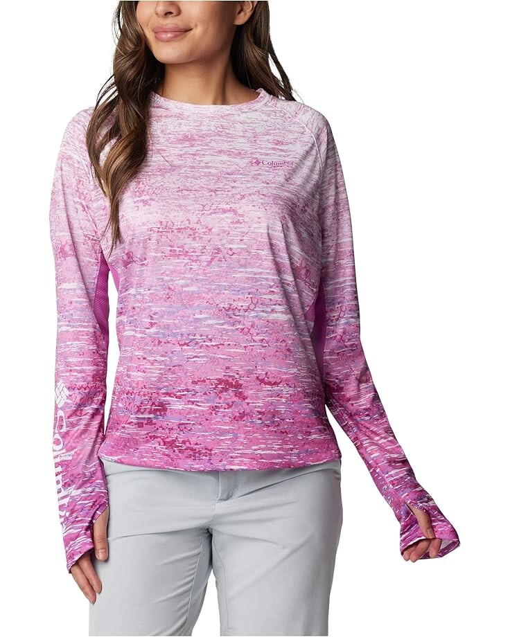 

Лонгслив Columbia Super Tidal Tee Vent, цвет Bright Lavender Digiscale Fade