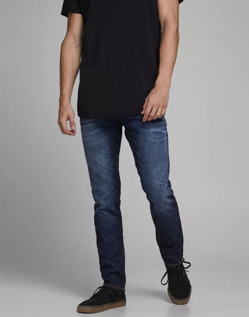

Джинсы прямого кроя Jack & Jones Tim из темного денима