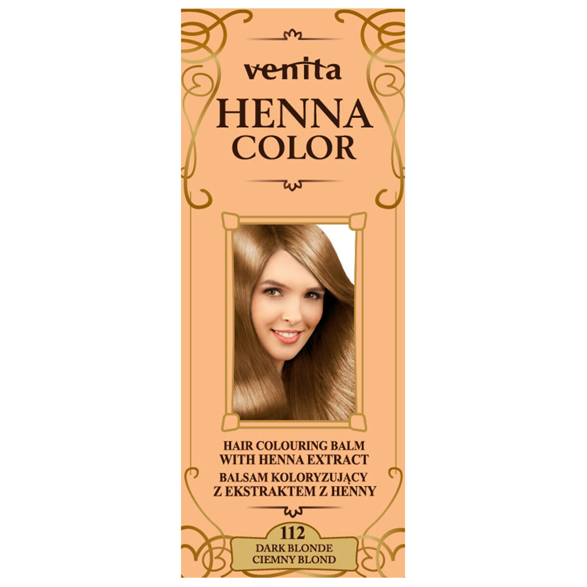 Бальзам-краска для волос 112 темно-русый Venita Henna Color, 75 мл