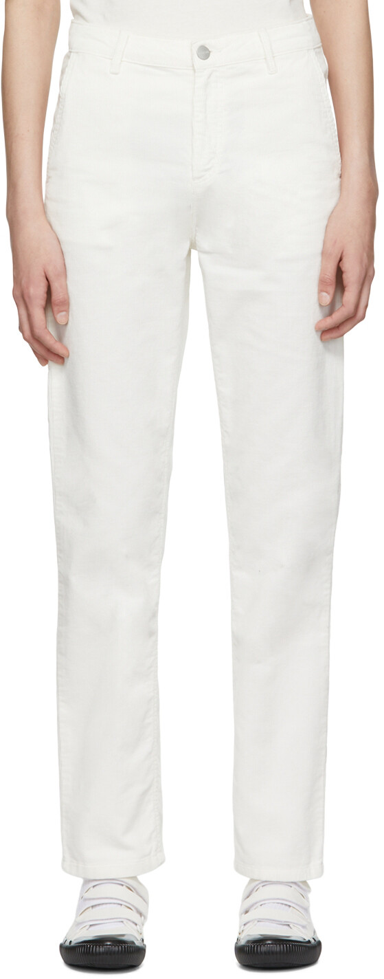 

Белые хлопковые брюки Carhartt Work In Progress