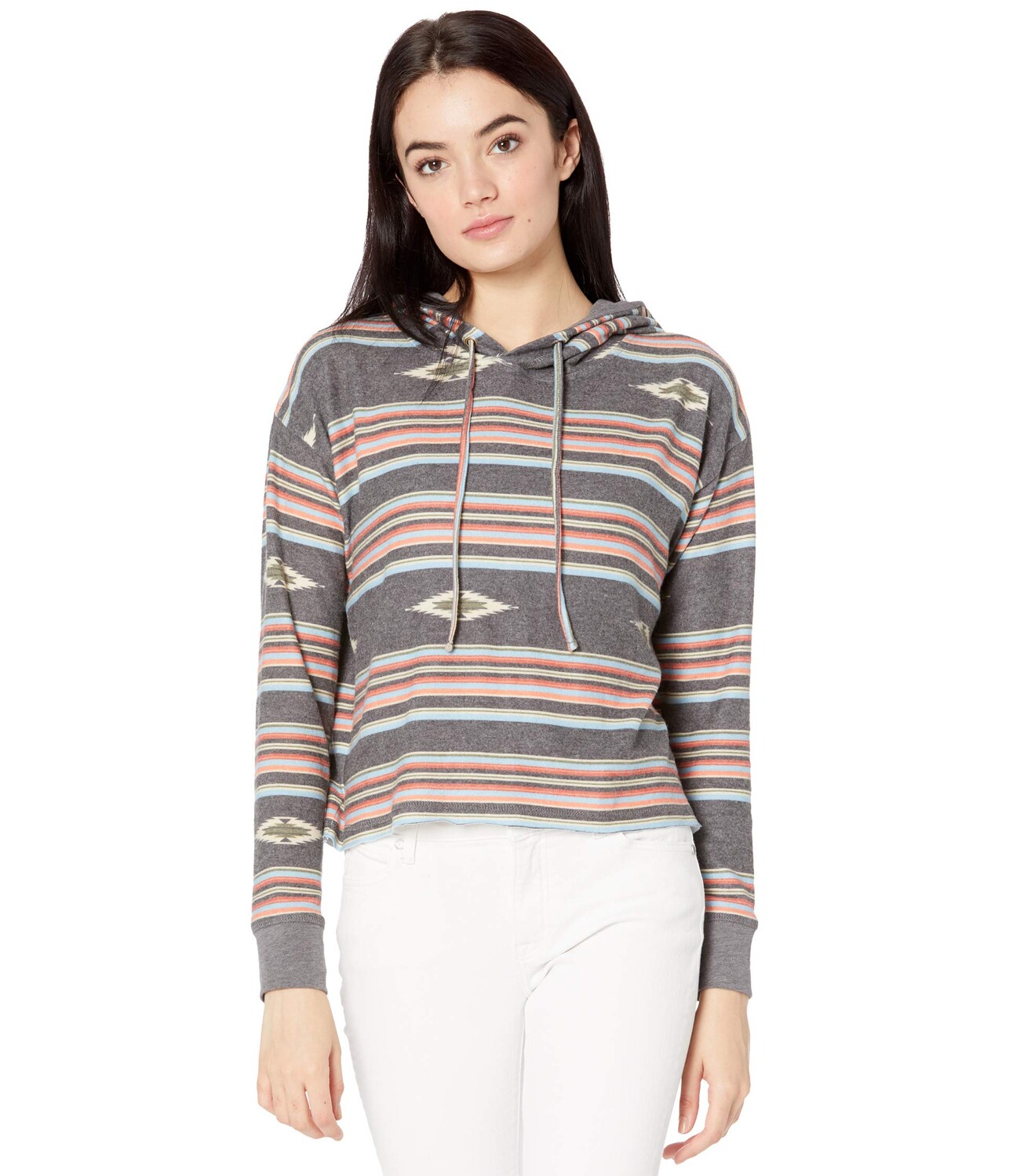 

Худи Rock and Roll Cowgirl, Pullover Hoodie Aztec Print 48H7653, Серый