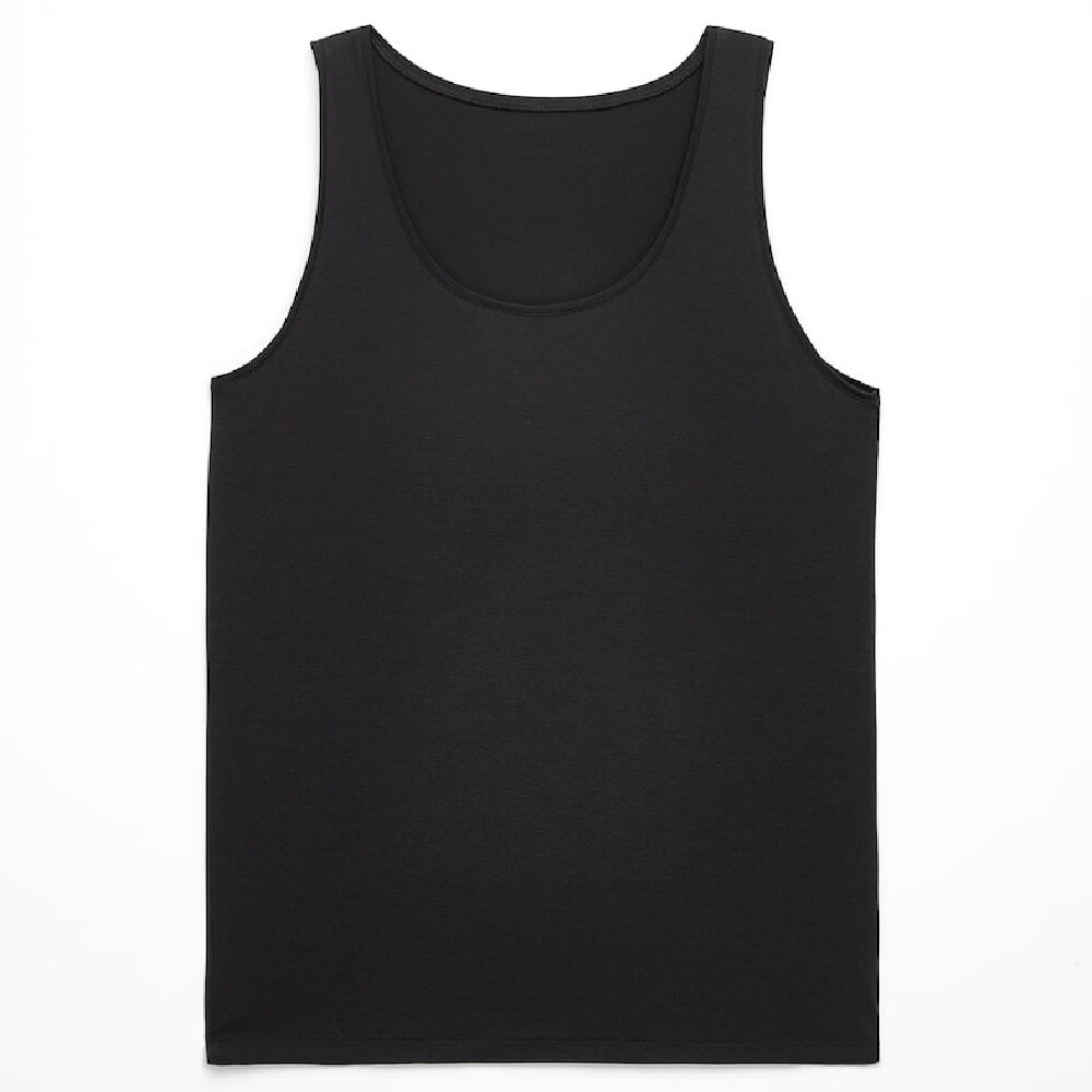

Топ Oysho Modal Blend And 16% Silk Vest, черный