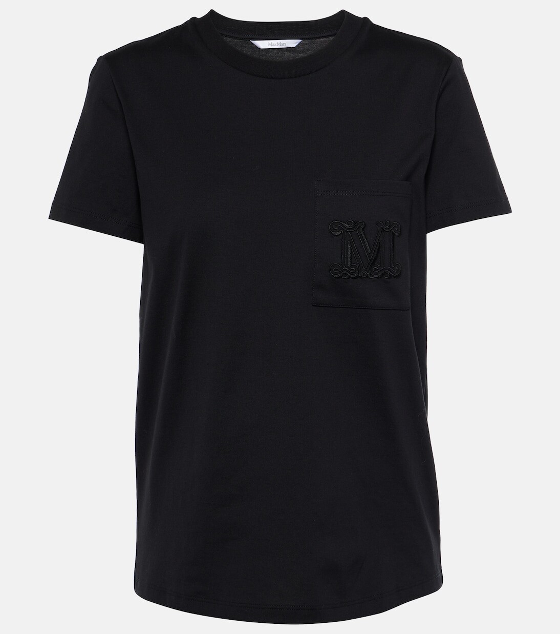 

Футболка из хлопкового джерси papaia Max Mara, черный