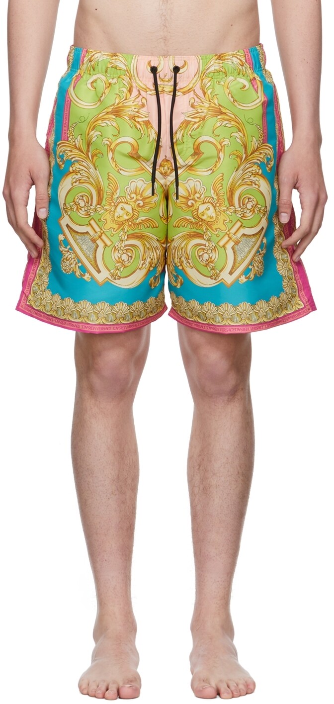 

Разноцветные шорты для плавания из полиэстера Versace Underwear