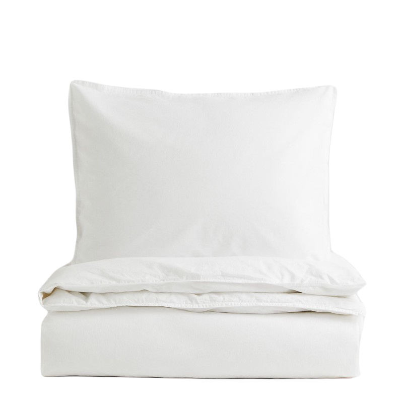 Комплект односпального постельного белья H&M Home, белый