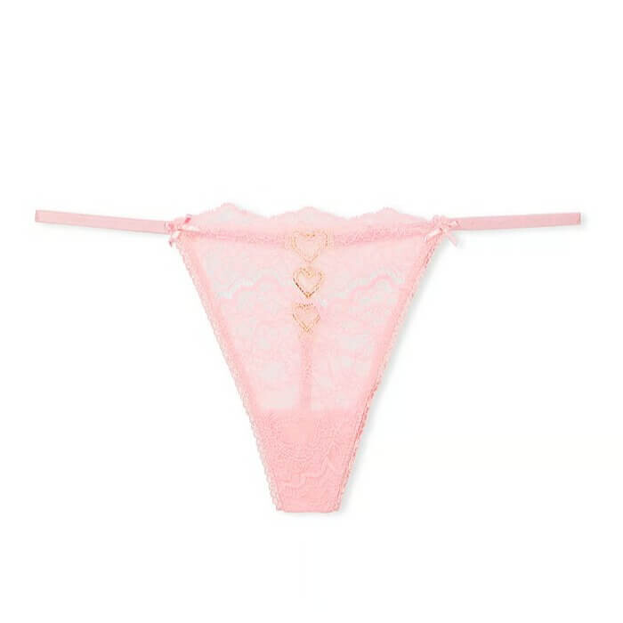 

Трусики-стринги Victoria's Secret Dream Angels Shine Heartware Lace, розовый