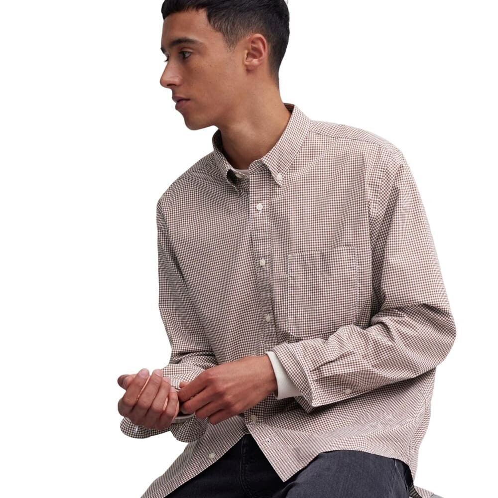 

Рубашка Uniqlo Extra Fine Cotton Broadcloth, светло-коричневый