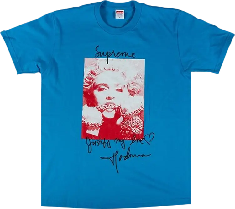 

Футболка Supreme Madonna T-Shirt 'Bright Blue', синий