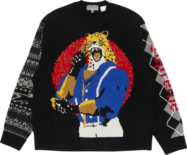 Свитер Supreme x Yohji Yamamoto x TEKKEN Sweater 'Black', черный свитер supreme x missoni sweater black черный