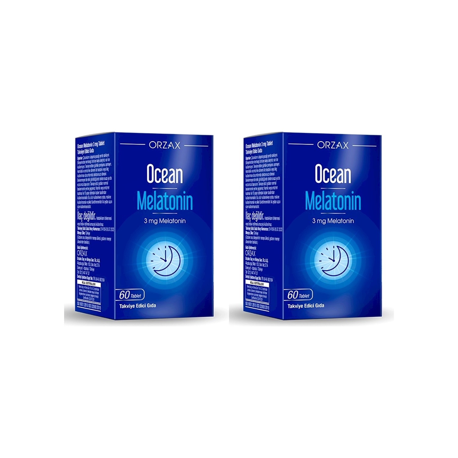 Мелатонин Ocean 3 мг, 2 упаковки по 60 таблеток экстрамаг магния ocean 200 мг 4 упаковки по 60 таблеток