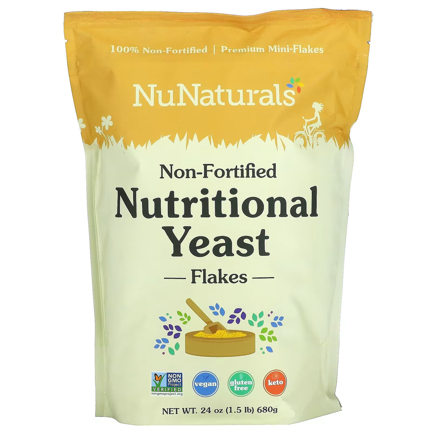 

NuNaturals, Не обогащенные пищевые дрожжи в хлопьях, 680 г (24 унции)