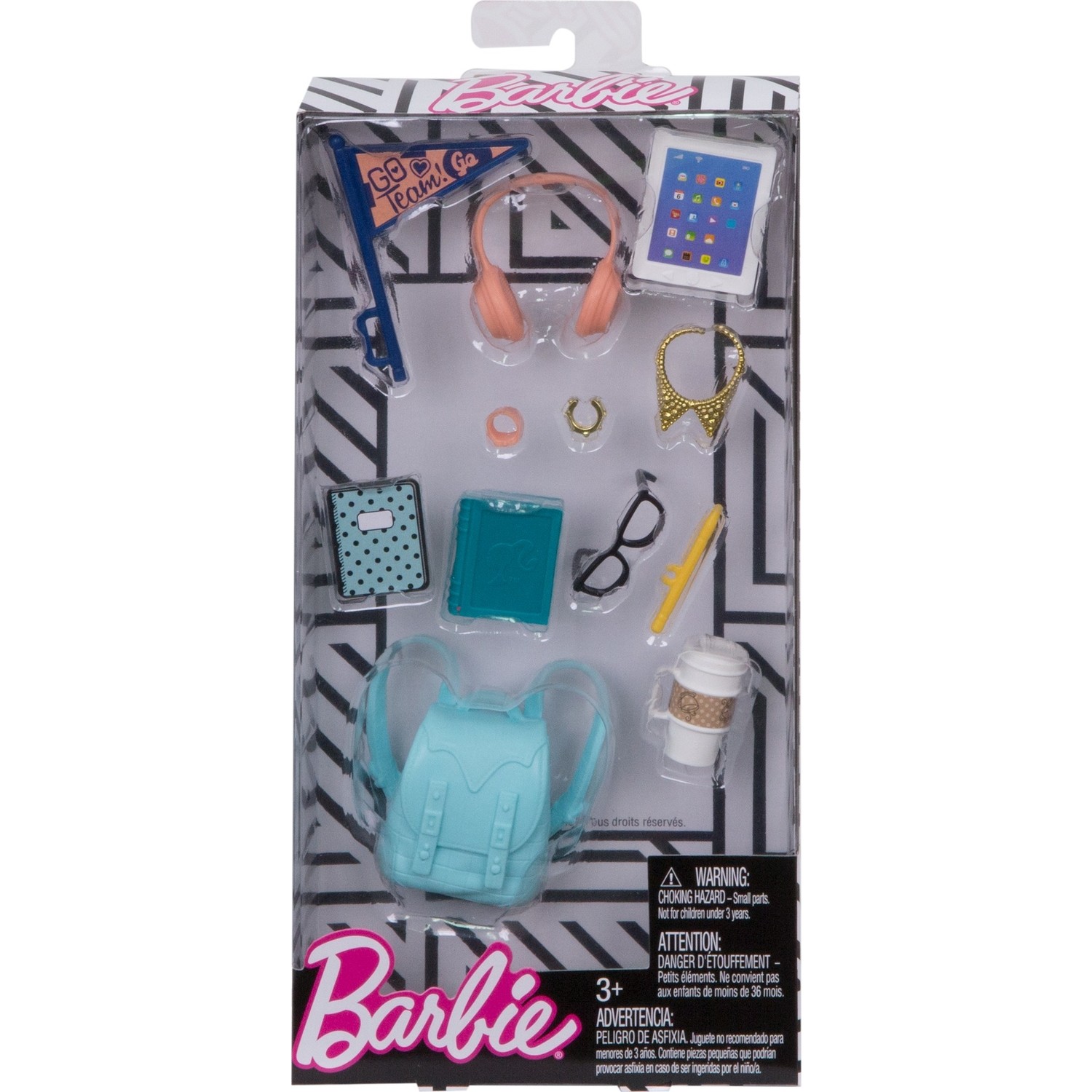 цена Набор аксессуаров Barbie FKR92