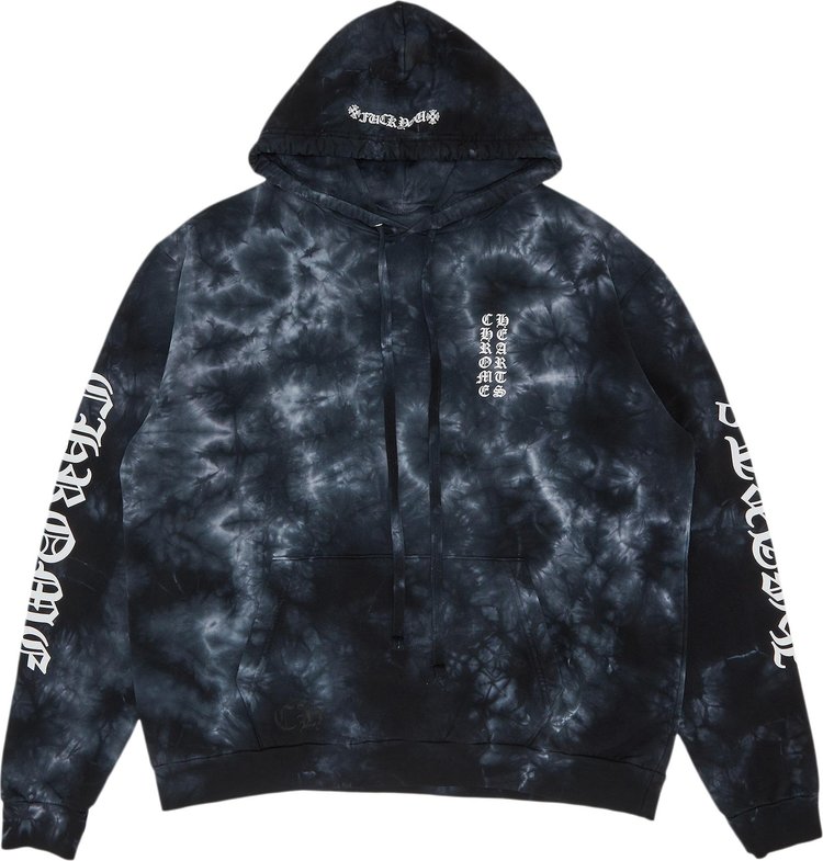 Grey tie shop dye hoodie