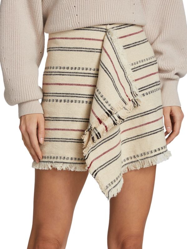 

Мини-юбка jocadia в клетку с запахом Isabel Marant Étoile Ecru