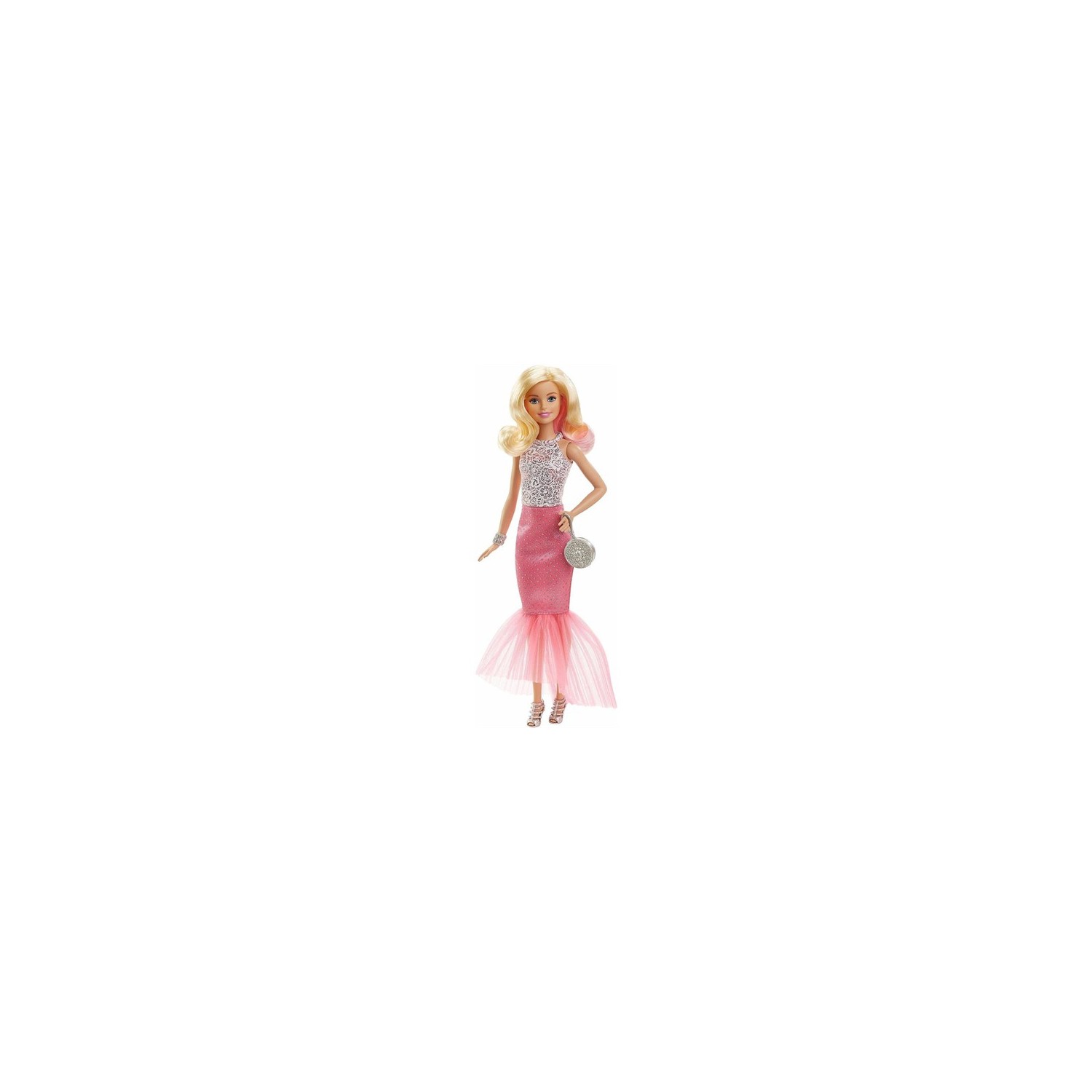 Кукла Barbie в розовом платье кукла mattel barbie кукла брюнетка в платье в спальне с кроватью grg86