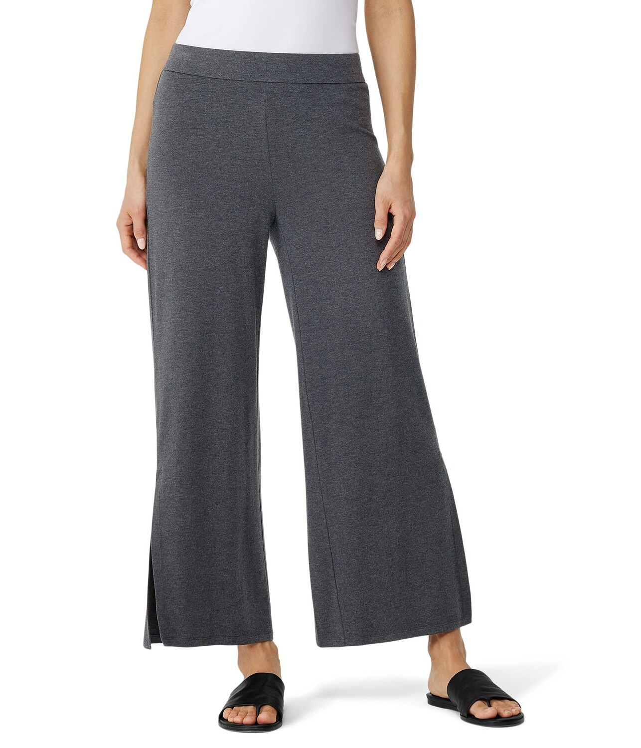 

Брюки с высокой посадкой Eileen Fisher, Straight Ankle Pants, Серый