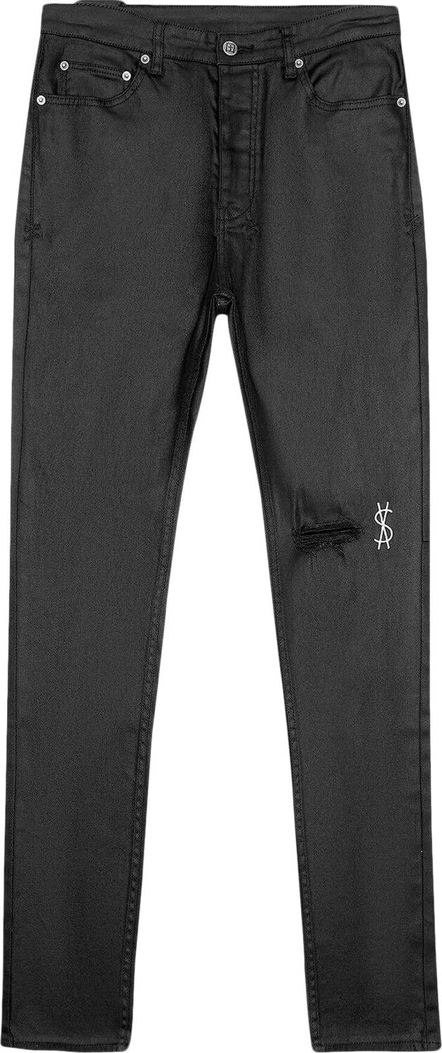 

Джинсы Ksubi Chitch Waxed Slim Fit 'Black', черный