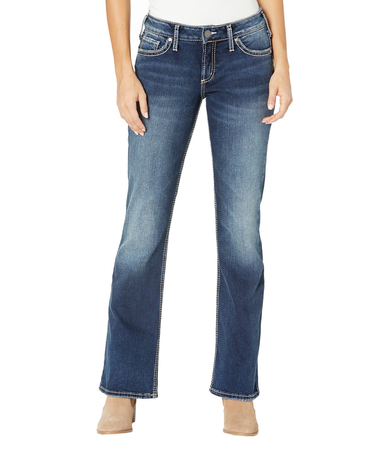 

Джинсы Silver Jeans Co., Suki Mid-Rise Curvy Fit Bootcut Jeans L9516SCP397