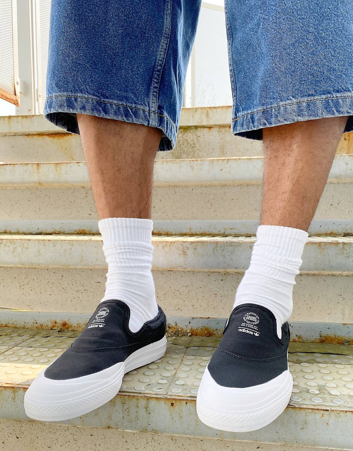 

Черные кроссовки adidas Originals Nizza RF Slip