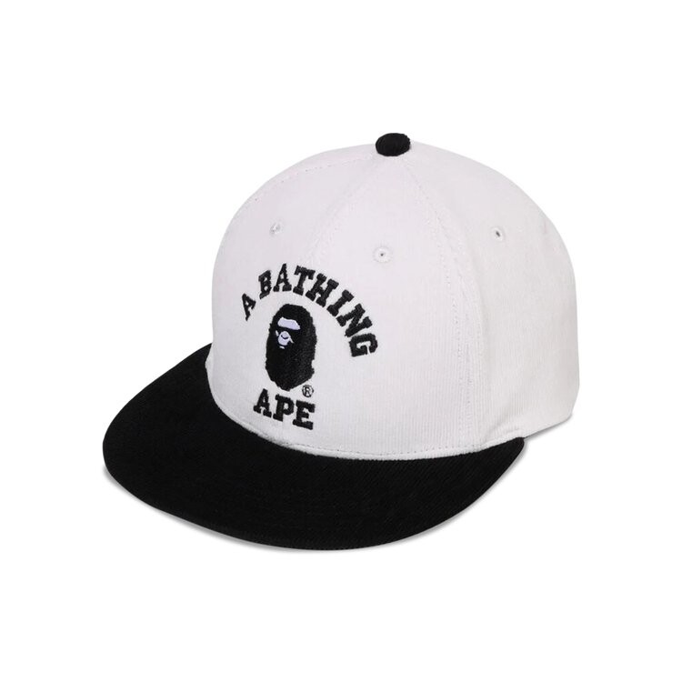 

Бейсболка BAPE Corduroy College Snap Back Cap, белый
