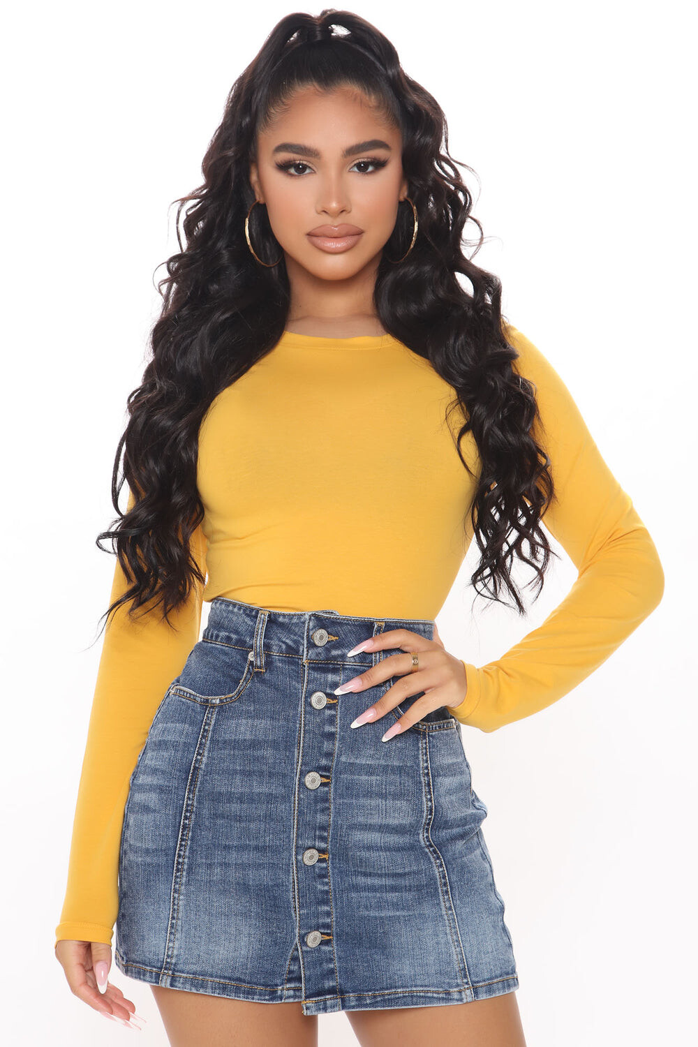 

Топ Fashion Nova RT32675LS, желтый