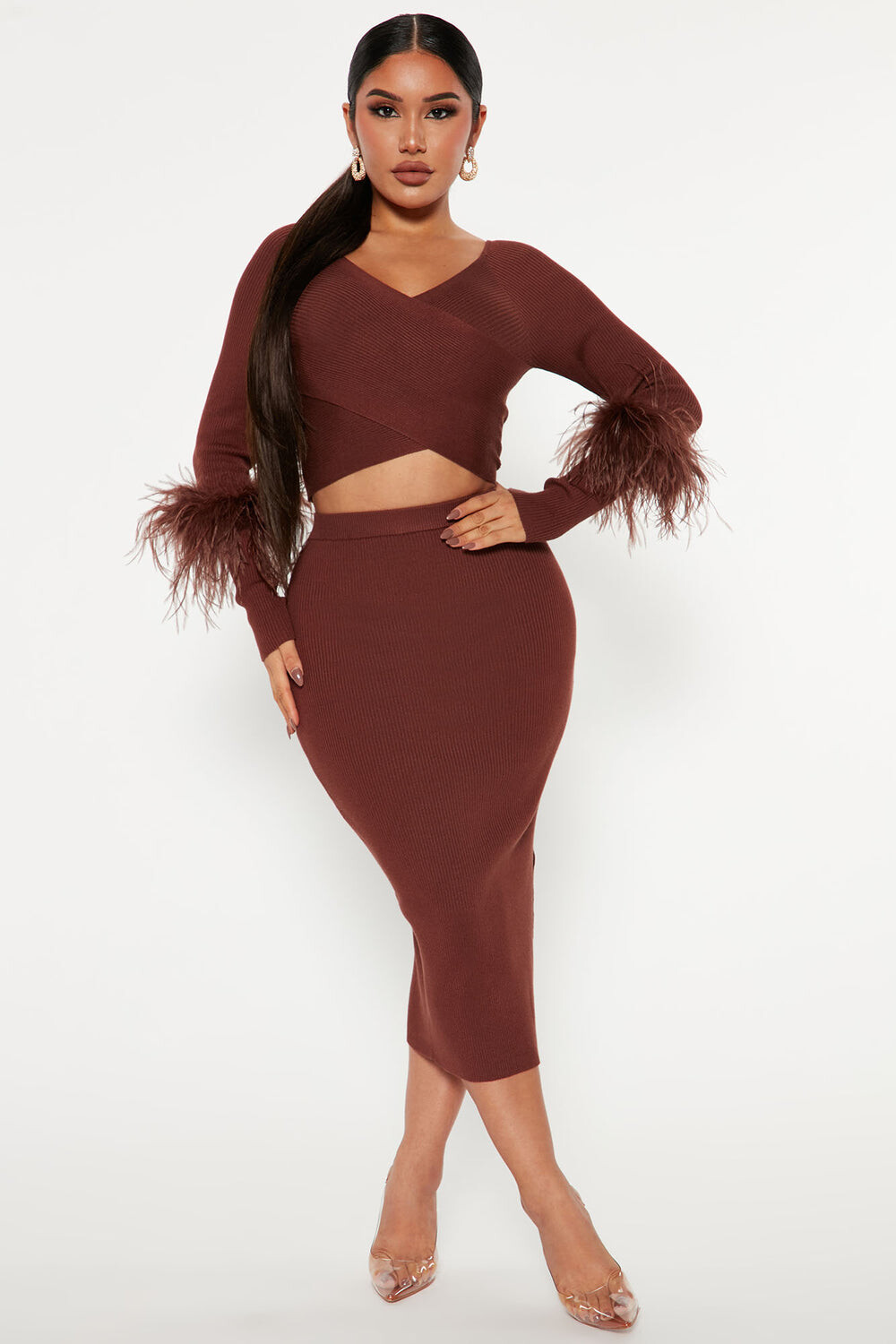 

Юбка Fashion Nova IST5095, коричневый