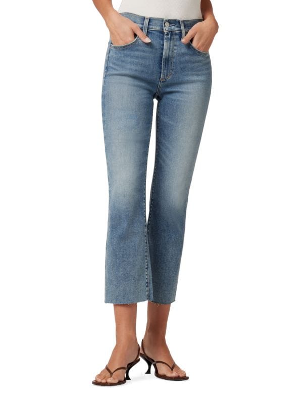 Джинсы Joe's Jeans Callie с необработанным краем, голубой джинсы укороченные joe s jeans с необработанным краем callie prosper
