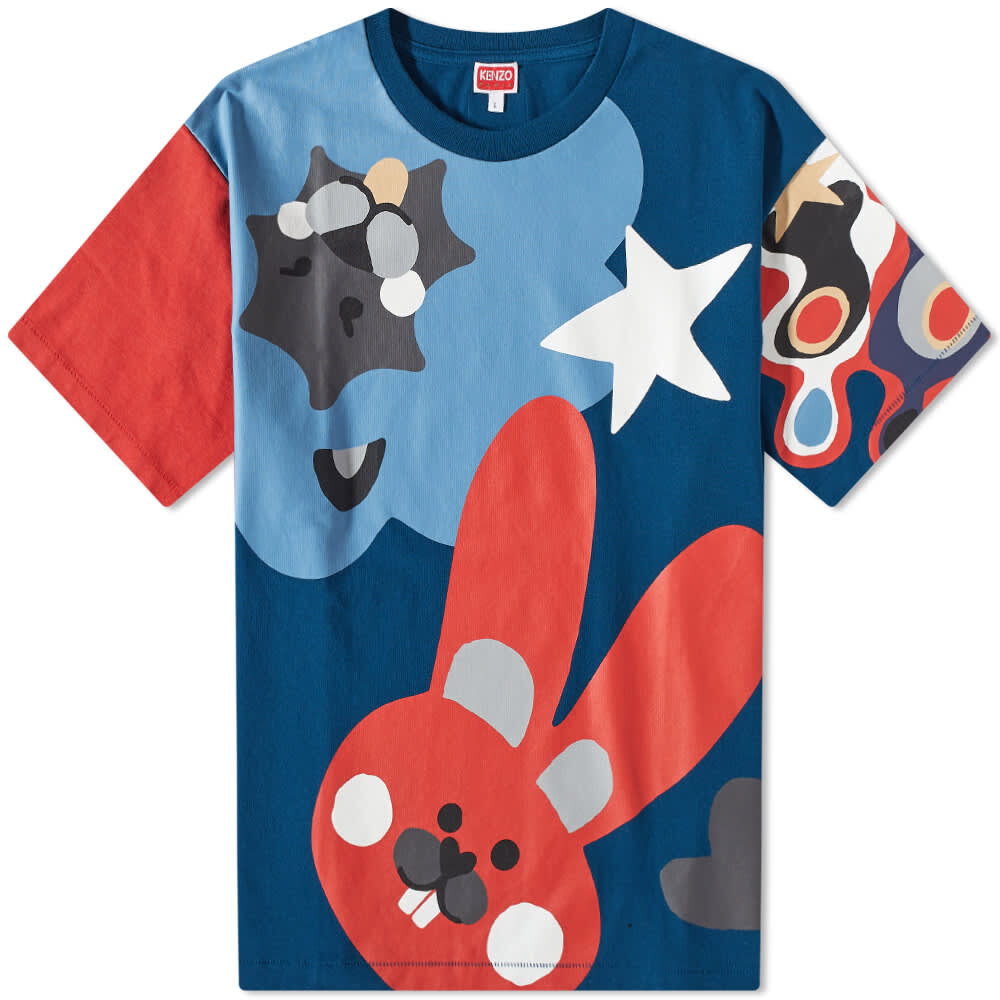 

Футболка Kenzo PARIS Boke Flower Oversized Tee, Синий