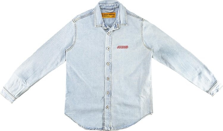 

Рубашка Heron Preston Basic Denim Shirt 'Indigo', синий