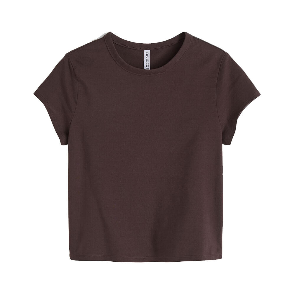 

Футболка H&M Cotton Jersey, тёмно-коричневый