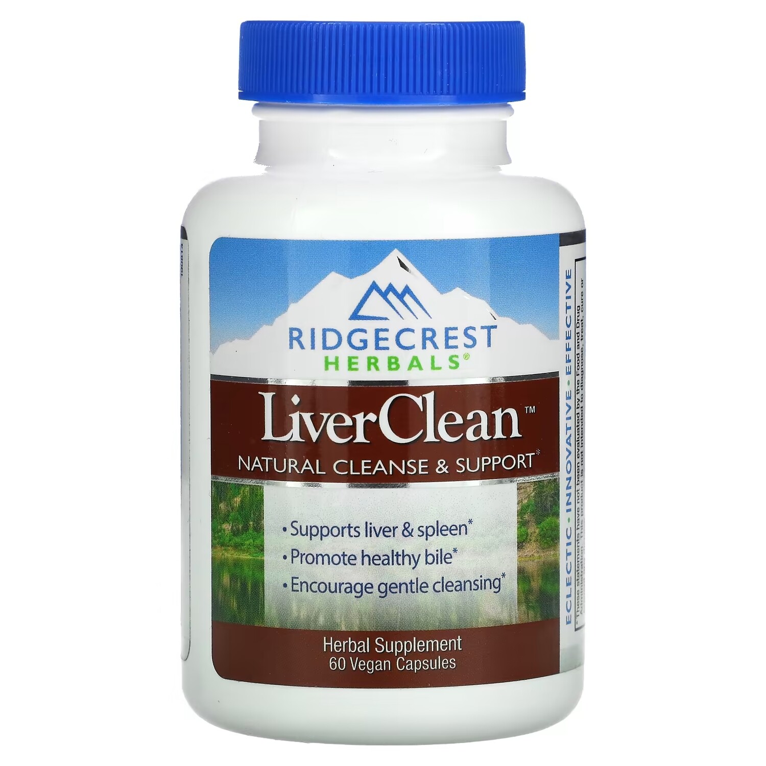 

RidgeCrest Herbals LiverClean для очищения печени, 60 веганских капсул