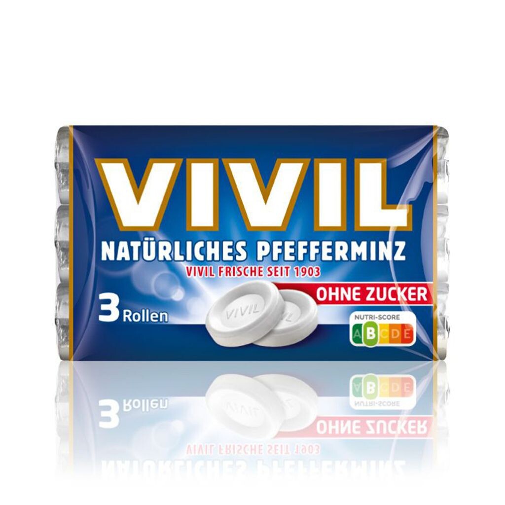

VIVIL натуральные мятные конфеты без сахара | 3 упаковки Vivil A. Müller