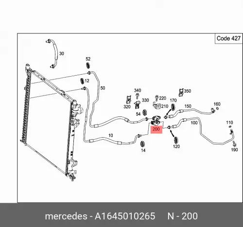 

Термостат охлаждения масла акпп / thermo A1645010265 MERCEDES-BENZ