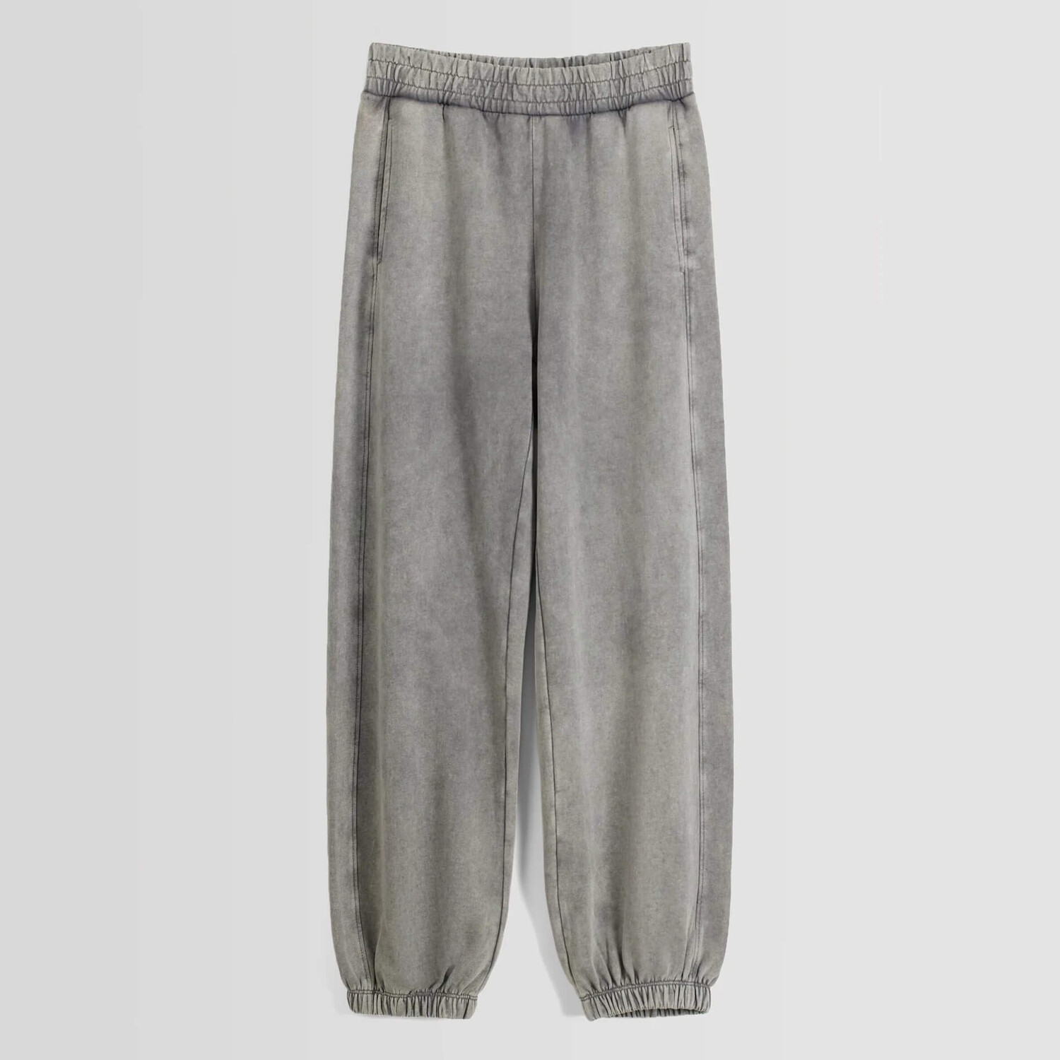 

Брюки Bershka Faded Effect Plush Joggers, серый