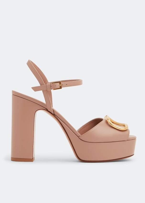 

Сандалии VALENTINO GARAVANI VLogo Signature platform sandals, бежевый
