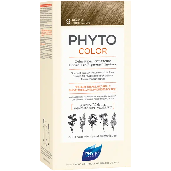 Phyto Phytocolor краска для волос 9.0 очень светлый блонд, 1 упаковка крем краска phyto phytocolor очень светлый блонд тон 9 д волос