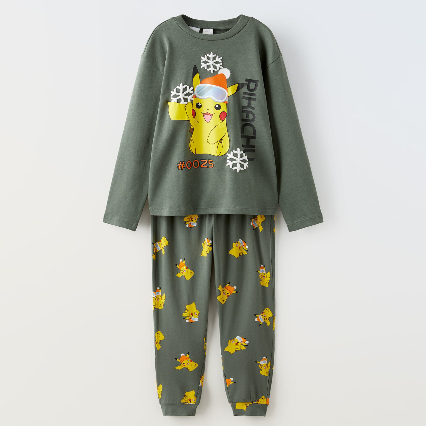 

Детская пижама Zara Pikachu Pokémon, зеленый