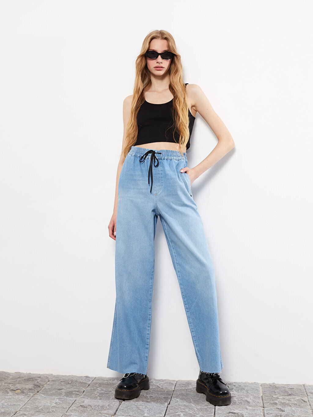 

Широкие прямые женские джинсы Rodeo с высокой талией LCW Jeans