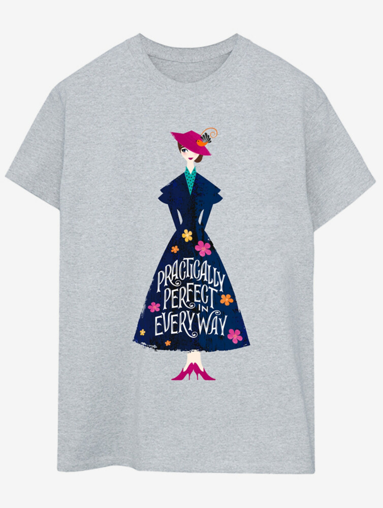 

Серая футболка для взрослых NW2 Mary Poppins Perfect Slogan George., серый