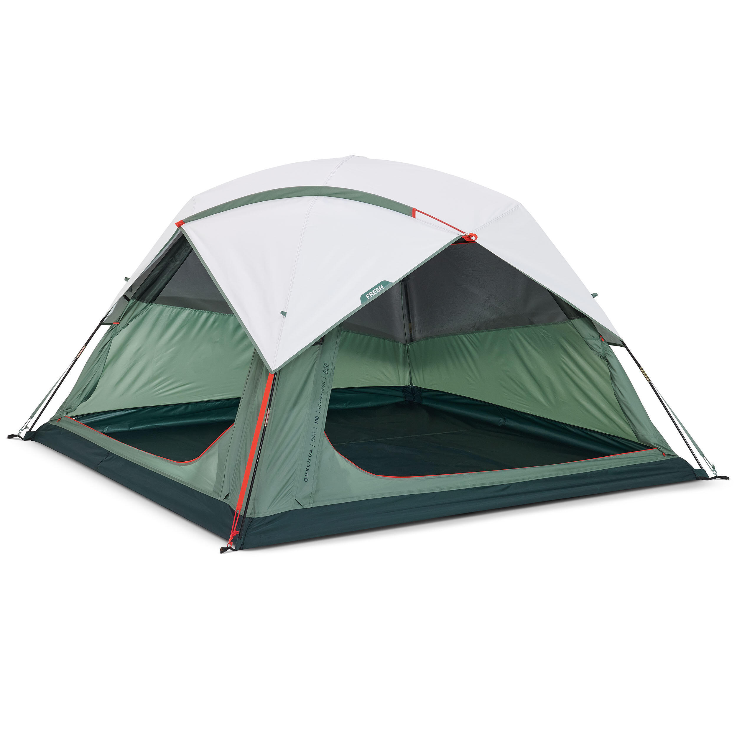Палатка для кемпинга 3х-местная Quechua Ultrafresh MH100, зеленый