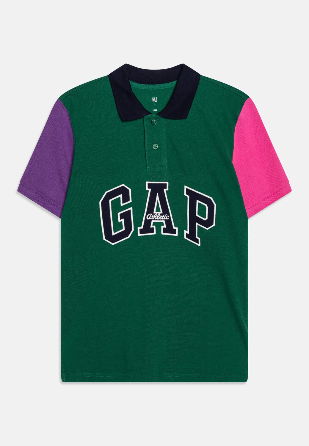 

Футболка-поло Gap Logo Boys, темно-зеленый/фиолетовый/розовый