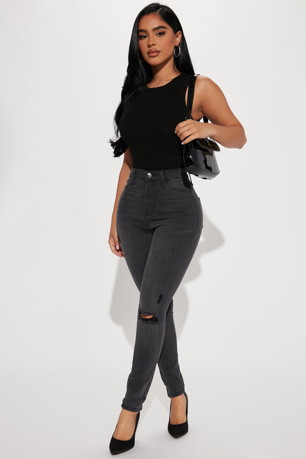 

Джинсы скинни Fashion Nova FN22804SSS, серый