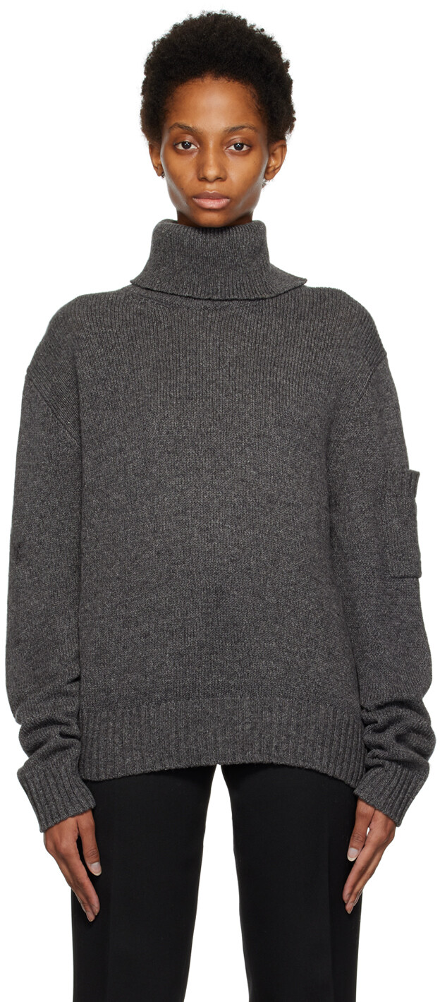 

Серая водолазка в рубчик Jil Sander